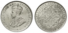 CHINA und Südostasien, Malaysia, Straits Settlements
Dollar 1920. vorzüglich/Stempelglanz