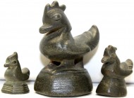 CHINA und Südostasien, Myanmar (Burma), Opiumgewichte
3 versch. Hantha-Bronzegewichte. 1, 2 und 10 Tamlung. sehr schön
