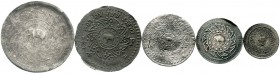 CHINA und Südostasien, Thailand, Rama IV. (Phra Chom Klao "Mongkut"), 1851-1868
5 Münzen: 1/16 und 1/2 Fuang, 1/8, 1/4 und 1 Baht o.J.(1860). Elefant...