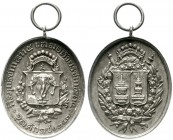 CHINA und Südostasien, Thailand, Rama VI. (Phra Maha Vajiravudh), 1910-1925
Tragbare, ovale Silbermedaille RS 129 = 1910. Vermutlich zur Krönung. 28 ...