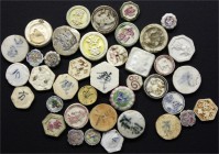 CHINA und Südostasien, Thailand, Lots
39 Porzellan-Spielhöllentokens. sehr schön-vorzüglich