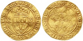 Ausländische Goldmünzen und -medaillen, Frankreich, Charles VI., 1380-1422
Ecu d`or a la couronne o.J. 3,39 g.
sehr schön, gewellt