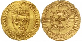 Ausländische Goldmünzen und -medaillen, Frankreich, Francois I., 1515-1547
Ecu d or au soleil o.J.(1519) Anker, Bayonne 3,36 g
sehr schön/vorzüglich...