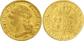 Ausländische Goldmünzen und -medaillen, Frankreich, Ludwig XVI., 1774-1793
Louis d`or 1788 N, über 1786 N. Montpellier. 7,56 g.
gutes sehr schön