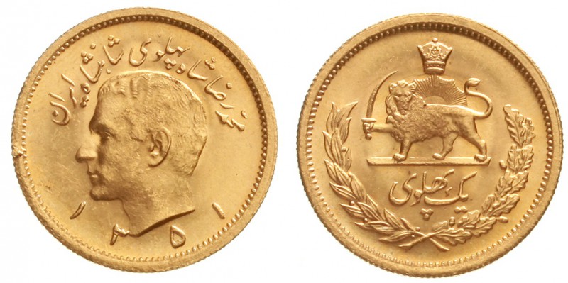 Ausländische Goldmünzen und -medaillen, Iran, Mohammed Reza Pahlavi, 1941-1979
...
