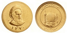 Ausländische Goldmünzen und -medaillen, Iran, Islamische Republik, seit 1979
Azadi 1370 (1991). 8,14 g. 900/1000.
gutes vorzüglich