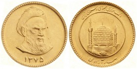 Ausländische Goldmünzen und -medaillen, Iran, Islamische Republik, seit 1979
Azadi 1375 (1996). 8,14 g. 900/1000.
prägefrisch