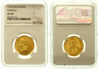 Ausländische Goldmünzen und -medaillen, Italien-Sardinien, Victor Amadeus III., 1773-1796
Doppia 1792, Turin. Im NGC-Blister mit Grading AU 58.
selt...