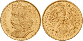 Ausländische Goldmünzen und -medaillen, Polen, Zweite Republik, 1923-1939
10 Zlotych 1925. 3,23 g. 900/1000.
vorzüglich/Stempelglanz