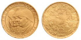 Ausländische Goldmünzen und -medaillen, Rumänien, Mihai I., 1940-1947
20 Lei 1944. Wiedereingliederung Siebenbürgens. 6,45 g. 900/1000
Stempelglanz,...