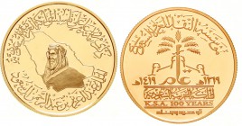 Ausländische Goldmünzen und -medaillen, Saudi-Arabien, Fahad Bin Abd Al-Aziz, seit 1982 (AH 1403)
Goldmedaille 1999. Auf die 100jahrfeier des Königre...