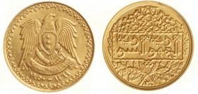 Ausländische Goldmünzen und -medaillen, Syrien, Republik, 1944-1958
1/2 Pfund 1950. 3,38 g. 900/1000.
Stempelglanz, selten