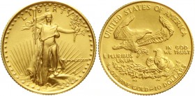 Ausländische Goldmünzen und -medaillen, Vereinigte Staaten von Amerika, Unabhängigkeit, seit 1776
10 Dollars 1987 American Eagle. 1/4 Unze Feingold....