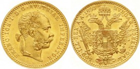Gold der Habsburger Erblande und Österreichs, Haus Habsburg, Franz Joseph I., 1848-1916
Dukat 1893. vorzüglich/Stempelglanzfast Stempelglanz