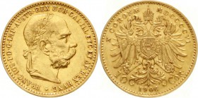Gold der Habsburger Erblande und Österreichs, Haus Habsburg, Franz Joseph I., 1848-1916
10 Kronen 1906. 3,39 g. 900/1000.
vorzüglich
