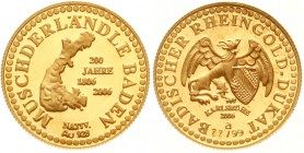 Altdeutsche Goldmünzen und -medaillen, Baden-Durlach, Karl Friedrich 1746-1803
Rheingold-Dukat 2006 auf 200 Jahre Baden. Auf das Jubiläum wurden in d...