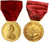 Altdeutsche Goldmünzen und -medaillen, Frankfurt-Großherzogtum, Carl Theodor von Dalberg, 1811-1815
Goldene Ehrenmedaille zu 5 Dukaten mit dem Bild d...