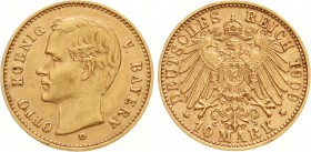 Reichsgoldmünzen, Bayern, Otto, 1886-1913
10 Mark 1909 D. vorzüglich