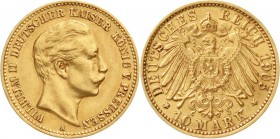 Reichsgoldmünzen, Preußen, Wilhelm II., 1888-1918
10 Mark 1905 A. vorzüglich