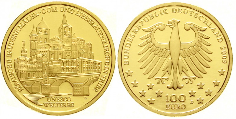 Goldmünzen der Bundesrepublik Deutschland, Euro, Gedenkmünzen, ab 2002
100 Euro...