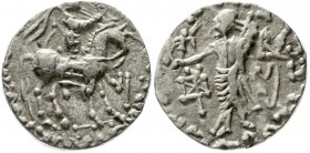 Altgriechische Münzen, Indoskythen, Königreich, Azes II., 35 v.-1/10 n. Chr.
Tetradrachme 35 v./10 n. Chr. Azes zu Pferd r./Pallas Athena steht r.
s...
