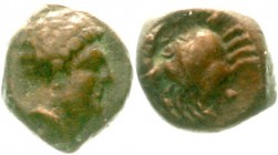 Altgriechische Münzen, Sizilien, Motya
Hexas um 400/397 v. Chr. Männlicher Kopf r./Krabbe.
sehr schön/vorzüglich, selten