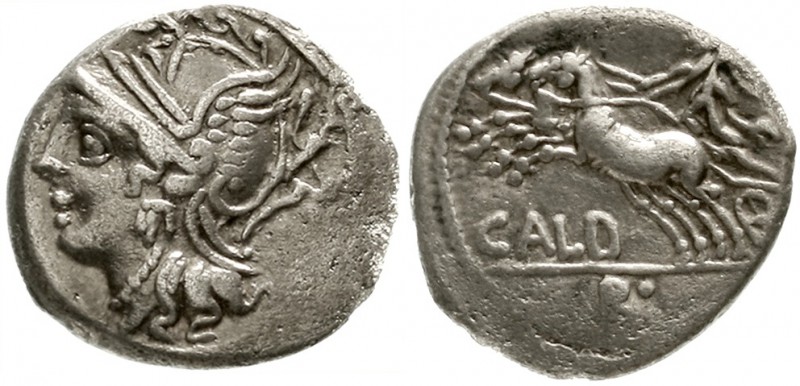 Römische Münzen, Römische Republik, C. Coilius Caldus, 104 v.Chr.
Denar 104 v.C...