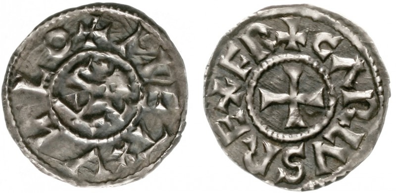 Karolinger, Karl der Kahle, 840-877
Pfennig o.J. Melle. 1,57 g.
sehr schön/vor...