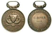 Ausländische Münzen und Medaillen, Algerien, Französisch, 1848-1962
Tragbare Silbermedaille, graviert 1928. Klosterschule des Titularbistums Gratiano...