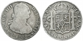 Ausländische Münzen und Medaillen, Bolivien, Carlos IV., 1788-1808
4 Reales 1808 Potosi.
schön/sehr schön