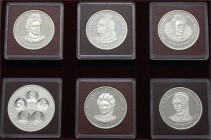 Ausländische Münzen und Medaillen, Cayman-Inseln, Britische Kolonie, seit 1962
The Silver Queens Collection 1977. 5 versch. 25 Dollars u. 1 X 50 Doll...