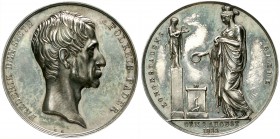 Ausländische Münzen und Medaillen, Dänemark, Frederik VI., 1808-1839
Silbermedaille 1833 v. Christensen a.s. Genesung v. schwerer Krankheit. Kopf n.r...