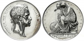 Ausländische Münzen und Medaillen, Dänemark, Frederik VI., 1808-1839
Silbermedaille 1839 v. Christensen, a.s. Tod. Bel. Kopf r./Trauergestalt mit Urn...