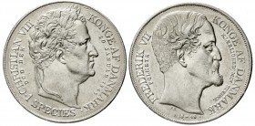 Ausländische Münzen und Medaillen, Dänemark, Frederik VII., 1848-1863
Speciestaler 1848 a.d. Tod Christian VIII. und die Thronbesteigung Frederik VII...