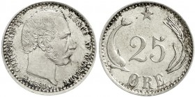 Ausländische Münzen und Medaillen, Dänemark, Christian IX., 1863-1906
25 Öre 1891. prägefrisch, Patina