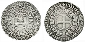 Ausländische Münzen und Medaillen, Frankreich, Philippe IV., 1285-1314
Turnose o.J. mit rundem O in TVRONVS.
sehr schön
