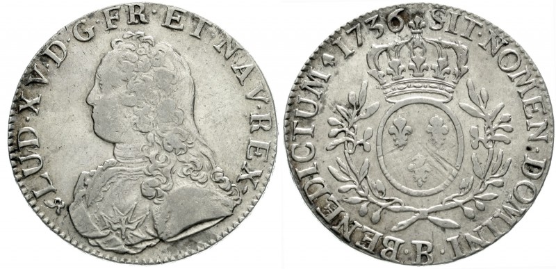 Ausländische Münzen und Medaillen, Frankreich, Ludwig XV., 1715-1774
Ecu aux br...