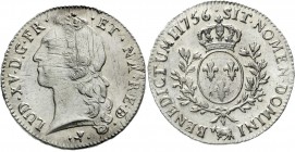 Ausländische Münzen und Medaillen, Frankreich, Ludwig XV., 1715-1774
Ecu de Bearn au Bandeau 1756, Pau. Mz. Kuh.
vorzüglich, justiert