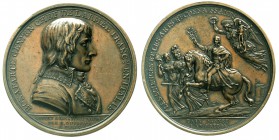Ausländische Münzen und Medaillen, Frankreich, Erste Republik, 1793-1804
Bronzemedaille Jahr 6 = 1797, von Duvivier. Frieden von Campoformio. 55 mm....
