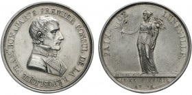 Ausländische Münzen und Medaillen, Frankreich, Konsulat unter Napoleon Bonaparte, 1799-1804
Silbermedaille AN IX (1801) von Bertrand Andrieu. Uniform...