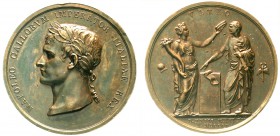 Ausländische Münzen und Medaillen, Frankreich, Napoleon I., 1804-1814, 1815
Bronzemedaille 1805, von Manfredini. Krönung in Mailand. 42 mm.
vorzügli...