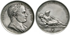 Ausländische Münzen und Medaillen, Frankreich, Napoleon I., 1804-1814, 1815
Silbermedaille 1809 v. J.P. Droz. Gewidmet von der Handelskammer Antwerpe...