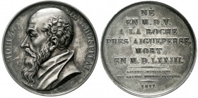 Ausländische Münzen und Medaillen, Frankreich, Ludwig XVIII., 1814, 1815-1824
Silber-Suitenmedaille (Galérie métallique...) 1817 v. Caunois, auf Mich...