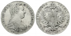 Römisch Deutsches Reich, Haus Habsburg, Maria Theresia, 1740-1780
M.-T.-Taler 1780 SF, Prag. Mit dem seltenen Stempelfehler IMI.
vorzüglich