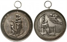 Römisch Deutsches Reich, Haus Habsburg, Franz Joseph I., 1848-1916
Silbermedaille o.J. (2. Hälfte 19. Jh) unsigniert. Mitgliedszeichen des Jesuitenko...