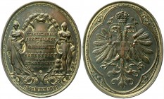 Römisch Deutsches Reich, Haus Habsburg, Franz Joseph I., 1848-1916
Ovale Bronzemedaille 1891 von Pittner. Internat. Ausst. für Nahrungsmittel und Hau...