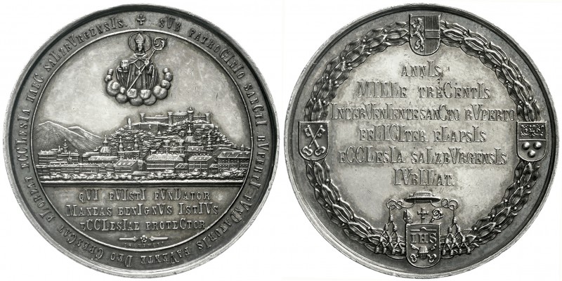 Römisch Deutsches Reich, Salzburg, Medaillen
Silbermedaille 1882 (Chronogramm) ...