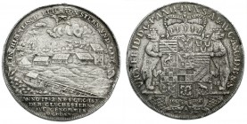 Altdeutsche Münzen und Medaillen, Anhalt-Bernburg, Victor Friedrich, 1721-1765
Reichstaler 1747, Harzgerode. Ausbeute der Grube Glückstern. Münzmeist...