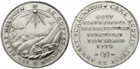 Altdeutsche Münzen und Medaillen, Anhalt-Bernburg-Schaumburg-Hoym, Karl Ludwig, 1772-1806
Ausbeutetaler 1774, Frankfurt am Main. Ausbeute der Grube H...