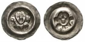Altdeutsche Münzen und Medaillen, Augsburg-Bistum, Wolfhard von Roth-Wackernitz, 1288-1302
Brakteat o.J. Mitrierter Bischofskopf v.v. mit Krummstab u...